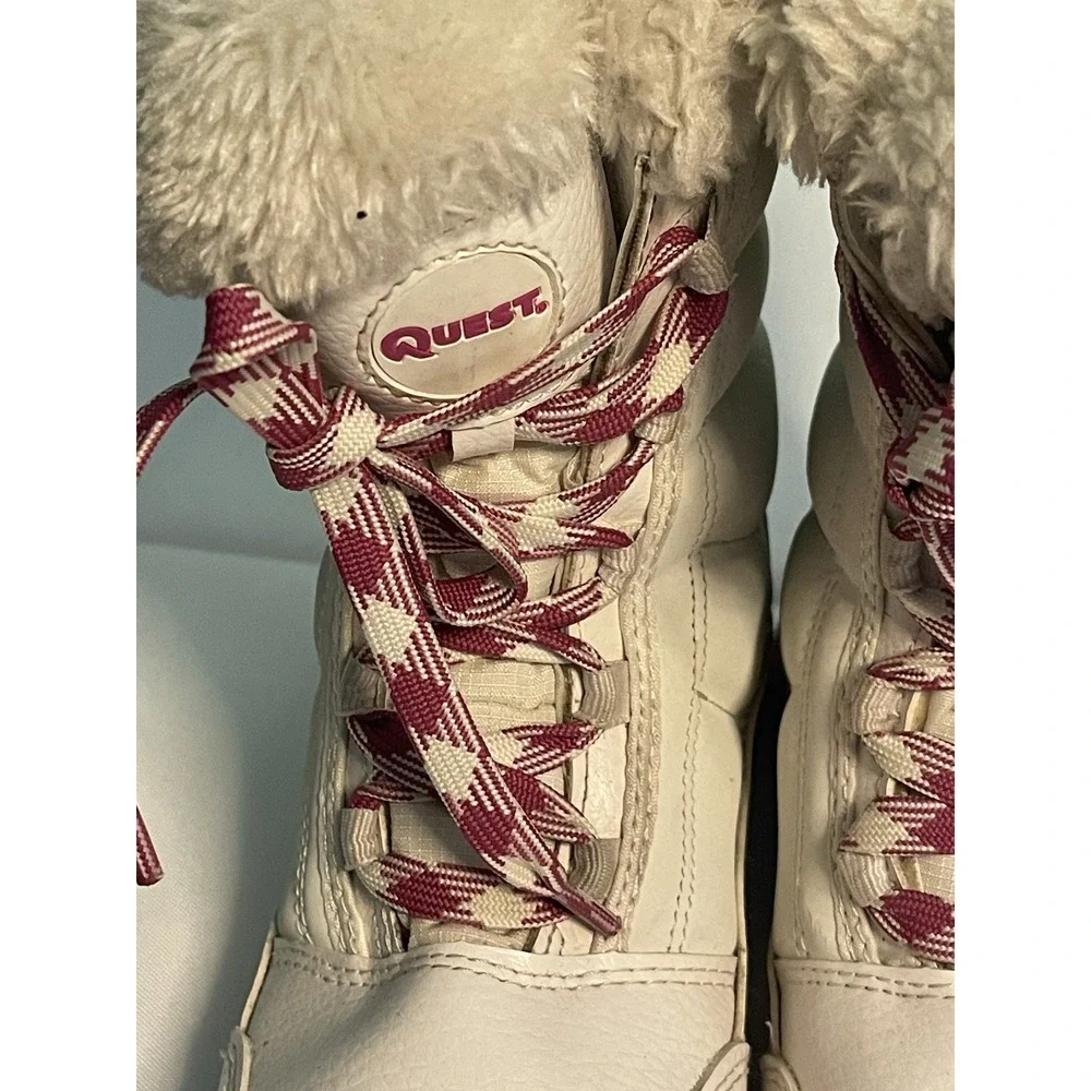 Quest Winter White Thinilate boots Kids‎ Size 3 Bin3